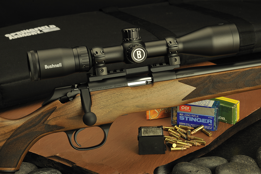 Springfield Armory’s newest addition to its lineup is the Model 2020, a 22 full-size rimfire version of a bolt-action rifle. All topped off with a Bushnell 3-9x 40mm scope, this rifle is ready to go.